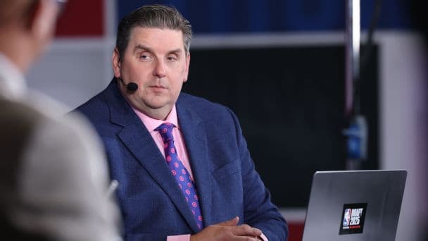 Brian Windhorst on the ESPN set during Round 2 of the 2025 NBA draft.